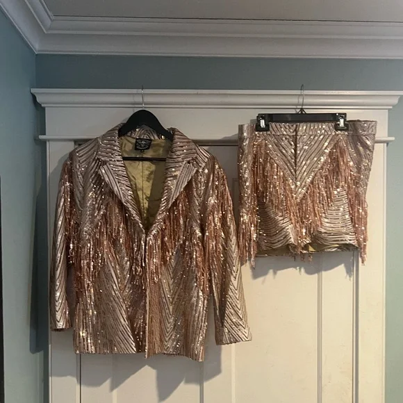 Any Old Iron Fringe Set - XL - NWT Includes Jacket and Shorts - Picture 4 of 11